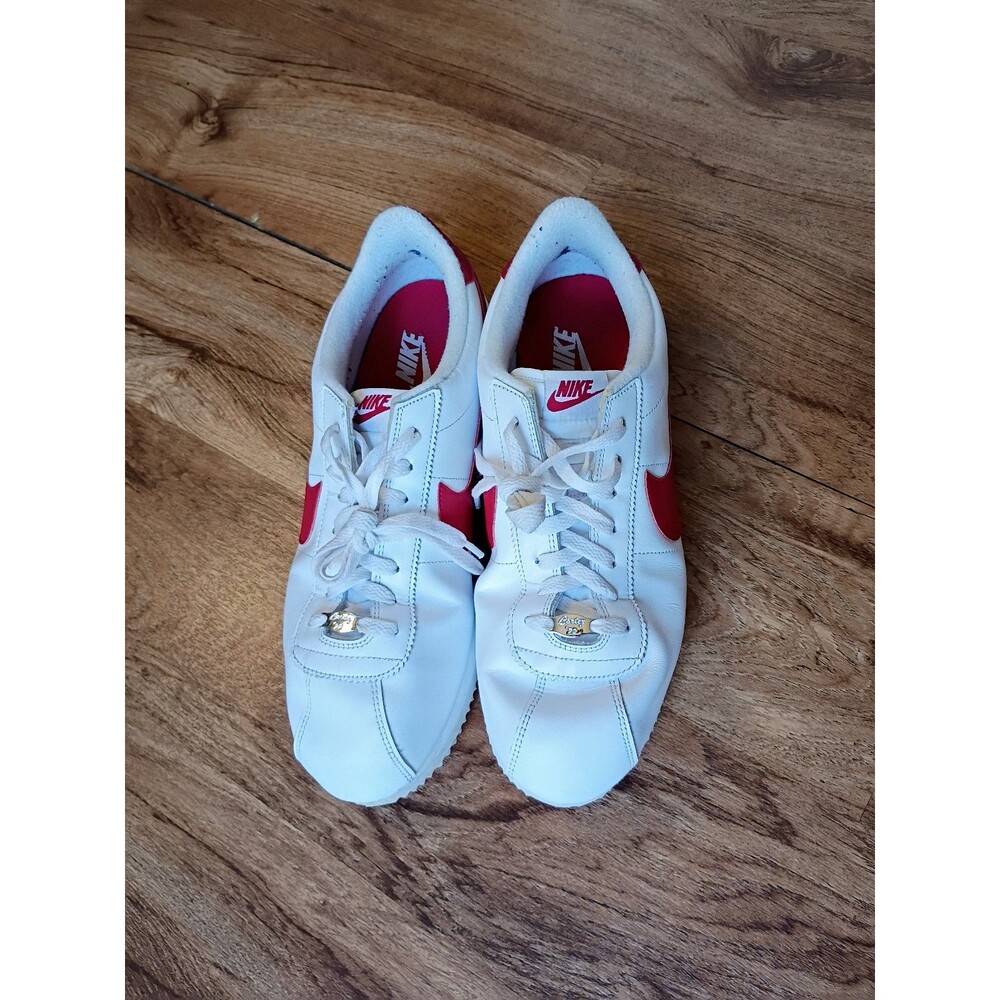Nike Cortez Basic Leather OG Forrest Gump White Red Blue Mens 12 882254-164 - Picture 9 of 10